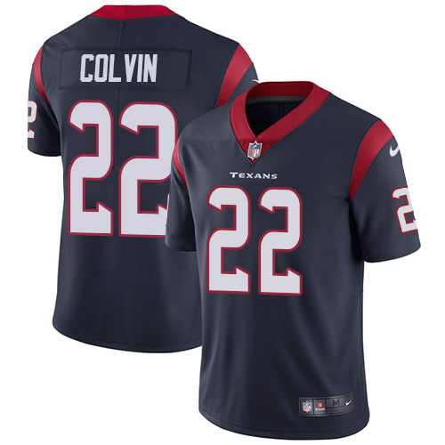 Men's Houston Texans #22 Aaron Colvin Navy Blue Vapor Untouchable Limited Stitched NFL Jersey